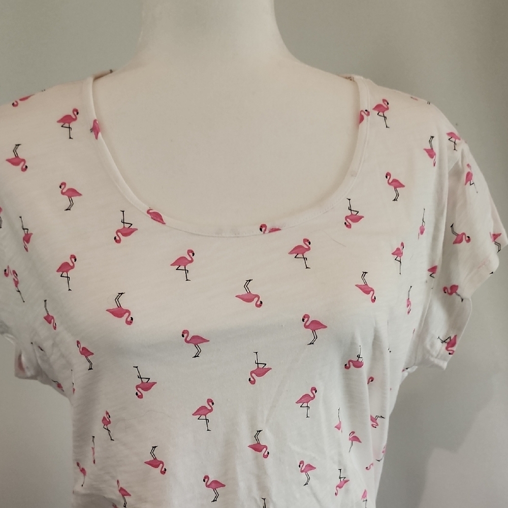 Le Tigre White and Pink Short Sleeve Tee